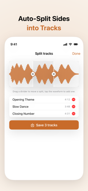 Auto-split a side into individual tracks